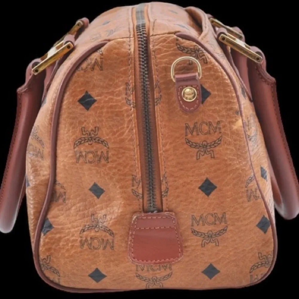 MCM Visetos Leather Vintage Boston Satchel 👜 - Picture 4 of 10